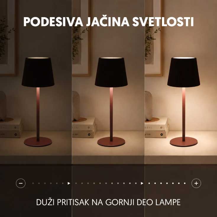 Stona LED lampa sa punjivom baterijom i promenljivom bojom svetla NLS9519 - dodatni pogled