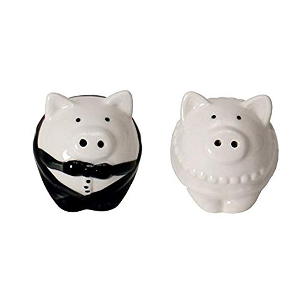 Komplet keramičkih posuda za so i biber Zaljubljeni Prasići - dodatni pogled