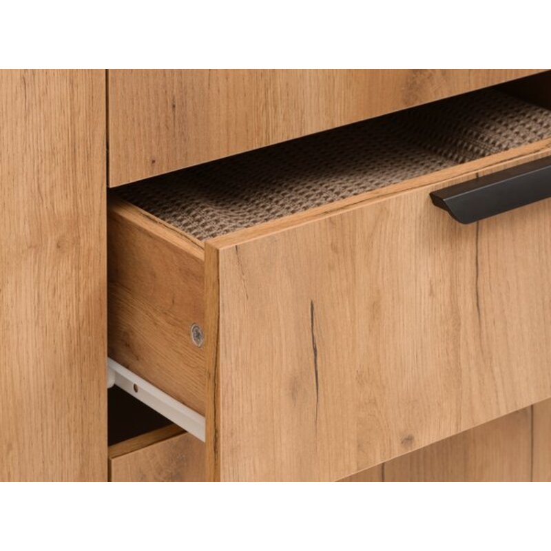 Ormar JENSLEV 144x176 3 vrata 3 fioke, natur hrast - dodatni pogled