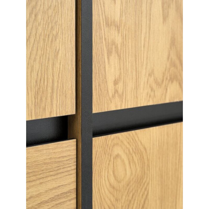 Ormar ODENSE 120x210 cm, 3 vrata, 3 fioke, topao hrast - dodatni pogled