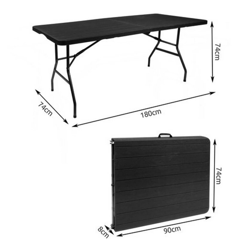 Gardlov Sklopivi Plastični Sto sa Ručkom 180x74x74cm - dodatni pogled