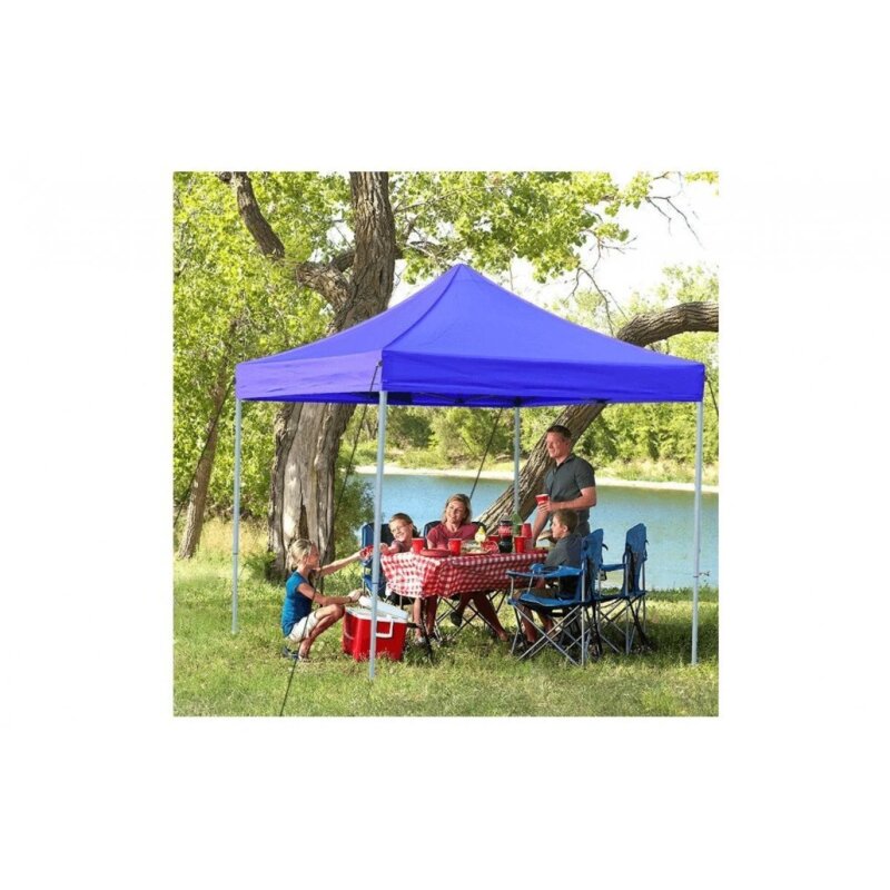 Paviljon sa mehanizmom 3x3m, plavi - dodatni pogled