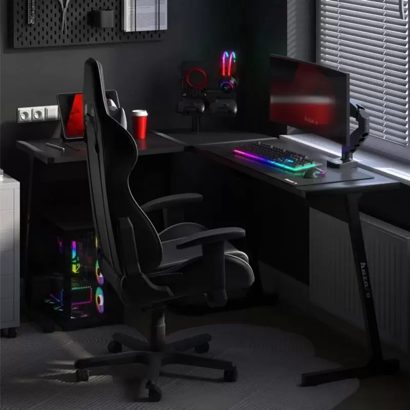 Huzaro Hero 6.0 Ugaoni Gaming Sto, Crni
