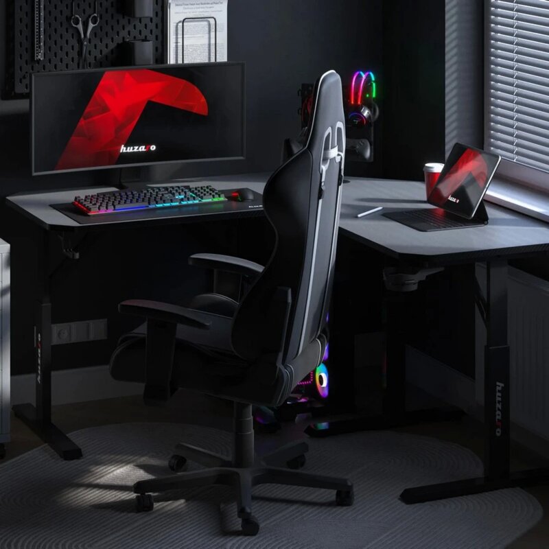 Huzaro Hero 7.3 Gaming Sto sa Podesivom Visinom, Crni, 140x60cm - dodatni pogled