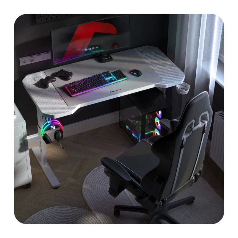 Huzaro Hero 2.6 Beli Gaming Sto - dodatni pogled