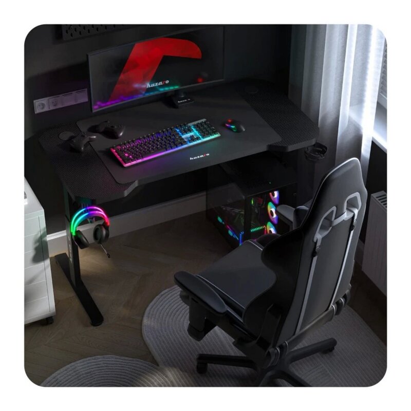 Huzaro Hero 2.6 Gaming sto, crni - dodatni pogled