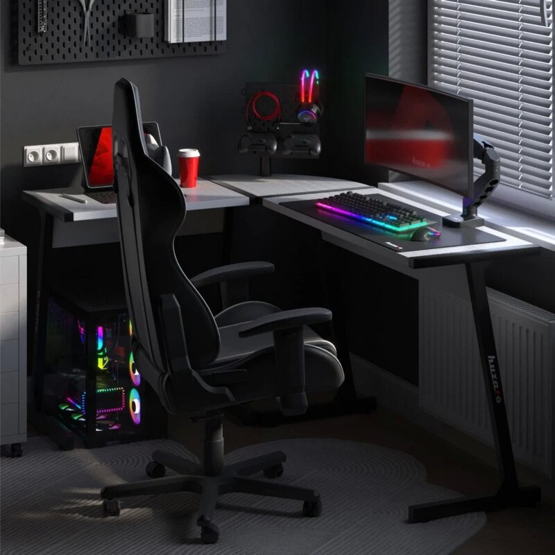Huzaro Hero 6.0 Beli Ugaoni Gaming Sto - dodatni pogled