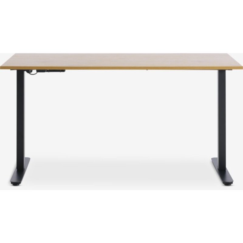 Radni sto sa podesivom visinom SVANEKE 70x140 cm, natur hrast/crna - dodatni pogled