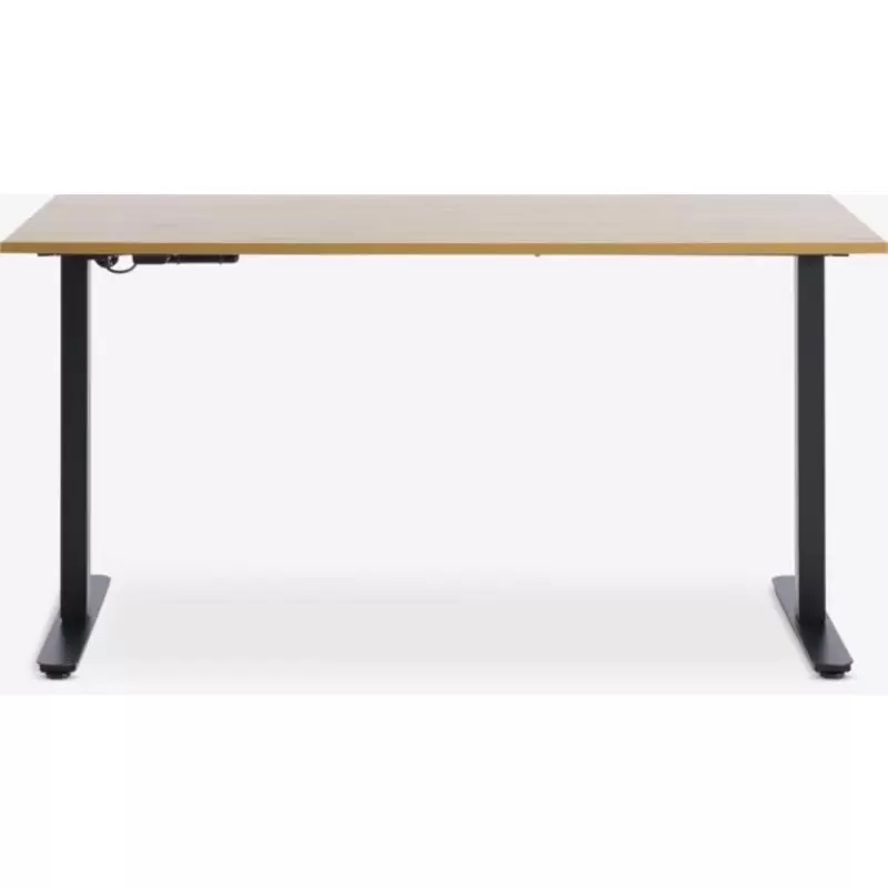 Radni sto sa podesivom visinom SVANEKE 70x140 cm, natur hrast/crna