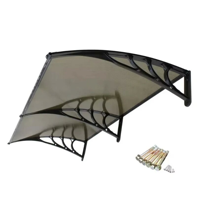 Aluminijumska Nadstrešnica 200x120cm - Crna/Bronza, Leksan 5mm - dodatni pogled