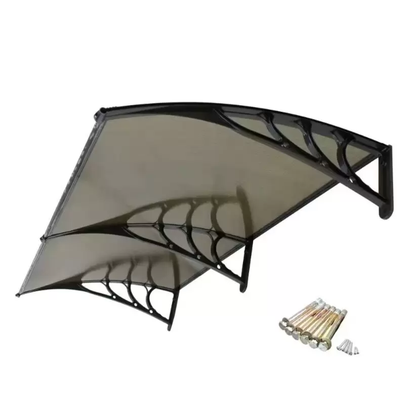 Aluminijumska Nadstrešnica 200x120cm - Crna/Bronza, Leksan 5mm