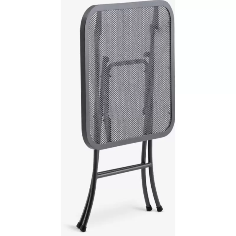 Baštenska bistro garnitura LARVIK, sto i 2 stolice, sklopiva, siva, Š60xD60 cm