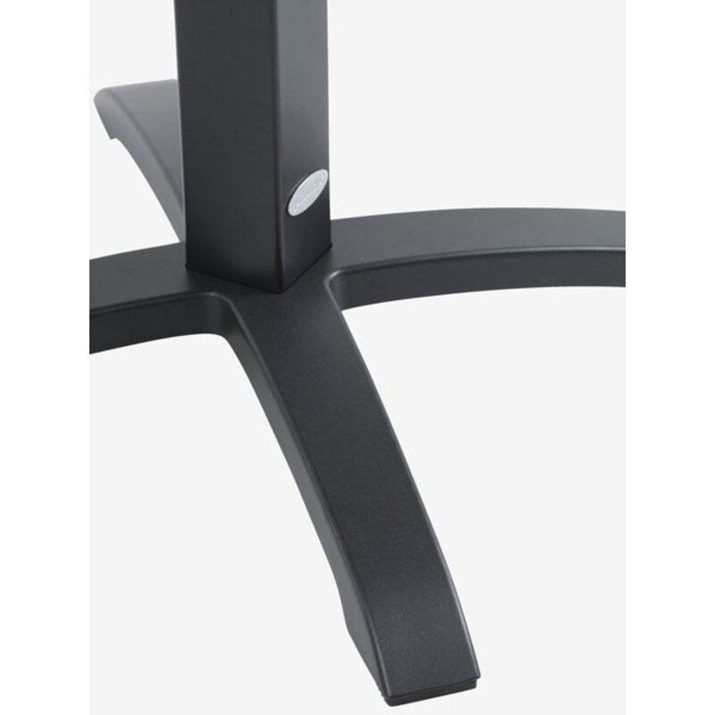 Baštenski stočić HOBRO 70x70 cm, aluminijum i veštačko drvo, natur - dodatni pogled