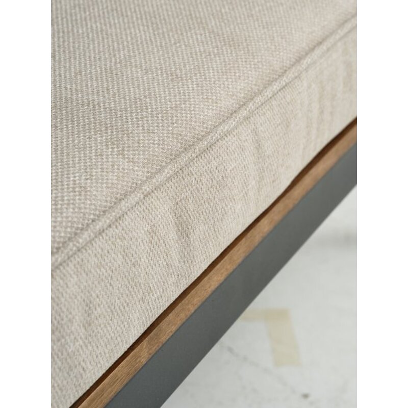 Lounge modul dvosed HOU, aluminijum i bagremovina, sa jastucima - dodatni pogled