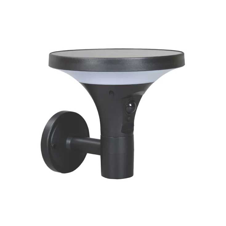 Solarna zidna lampa sa senzorom pokreta 3.8W 500lm crna - dodatni pogled