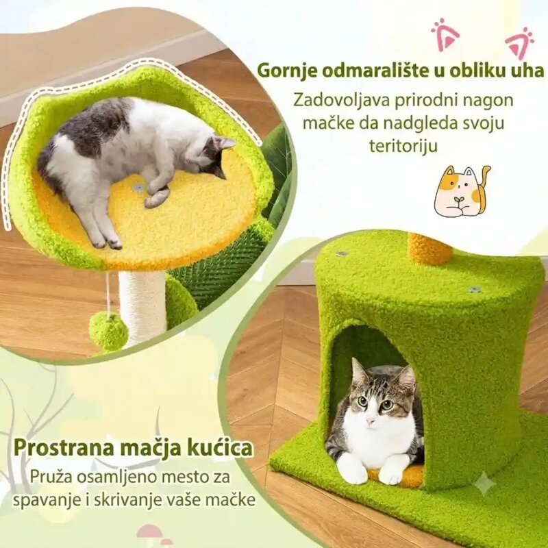 Kućica sa grebalicom za mačke Panama, 79 cm - dodatni pogled