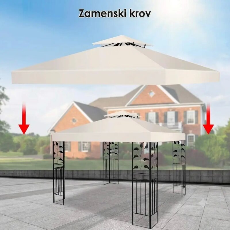 Zamensko platno za baštenski paviljon Venturo 3x3m, bež - dodatni pogled