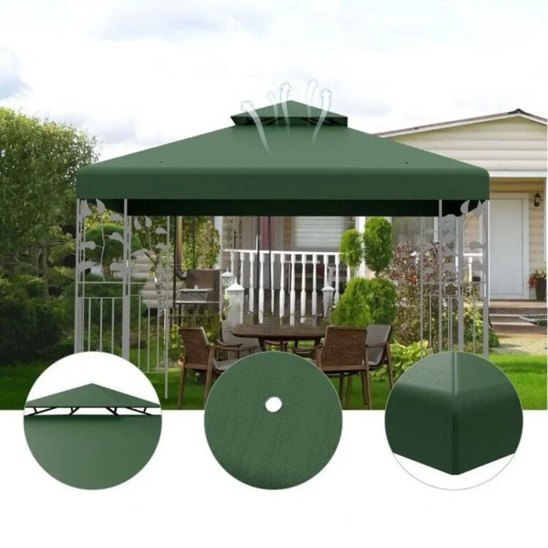 Venturo Zamensko platno za gazebo 3x3m, vodootporno, Zelena - dodatni pogled