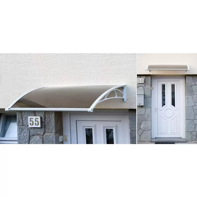 Nadstrešnica za vrata Valtellina 82x120 cm - bela baza, ploča bronza