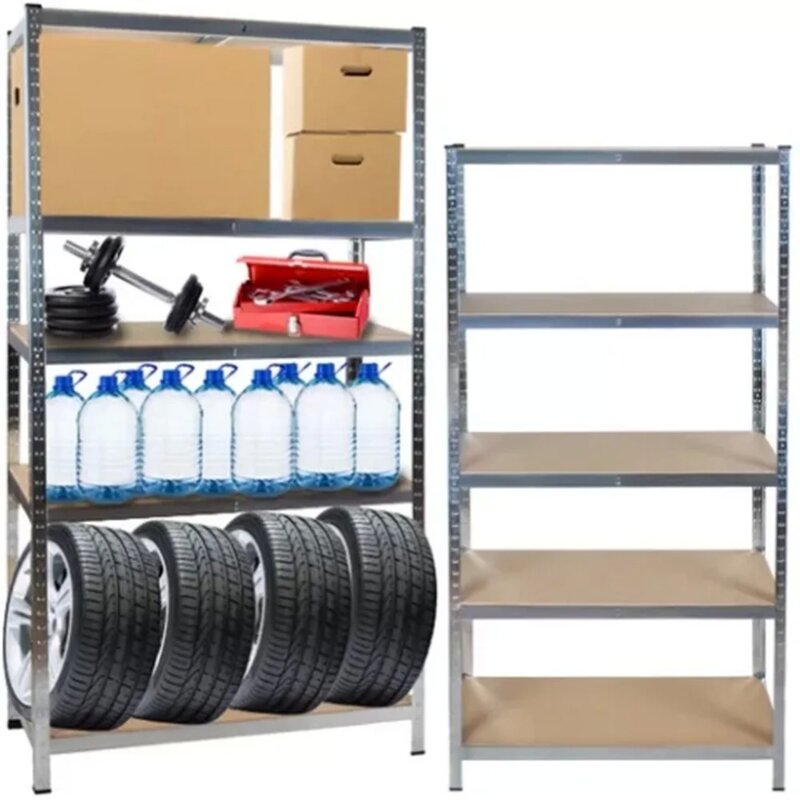 Metalna montažna polica 220x100x45cm, 5 nivoa, nosivost 875kg - dodatni pogled