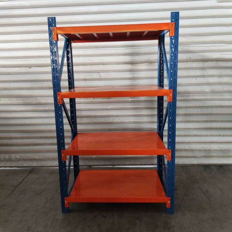 SuperHome Metalna Montažna Polica 200x120x60cm, 4 Nivoa, Nosivost 200kg po Nivou - dodatni pogled