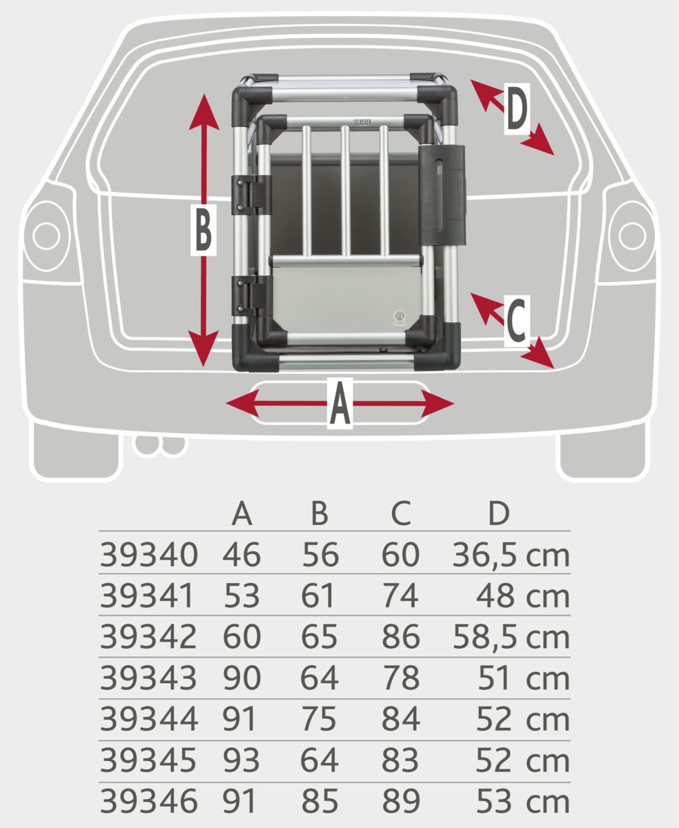 Transporter aluminijumski kavez za pse 86x65x60cm vel. M-L TRIXIE 39342 - dodatni pogled