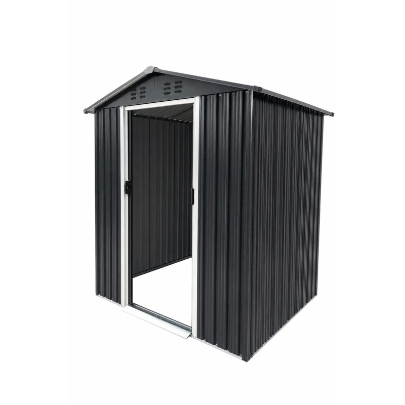 Metalna baštenska kućica SuperGarden INDIANA 180x180x204 cm, antracit - dodatni pogled