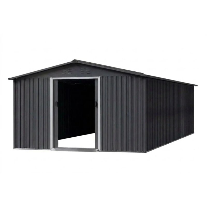 Baštenska metalna kućica COLORADO 13,2 m² – antracit, 297x445 cm - dodatni pogled