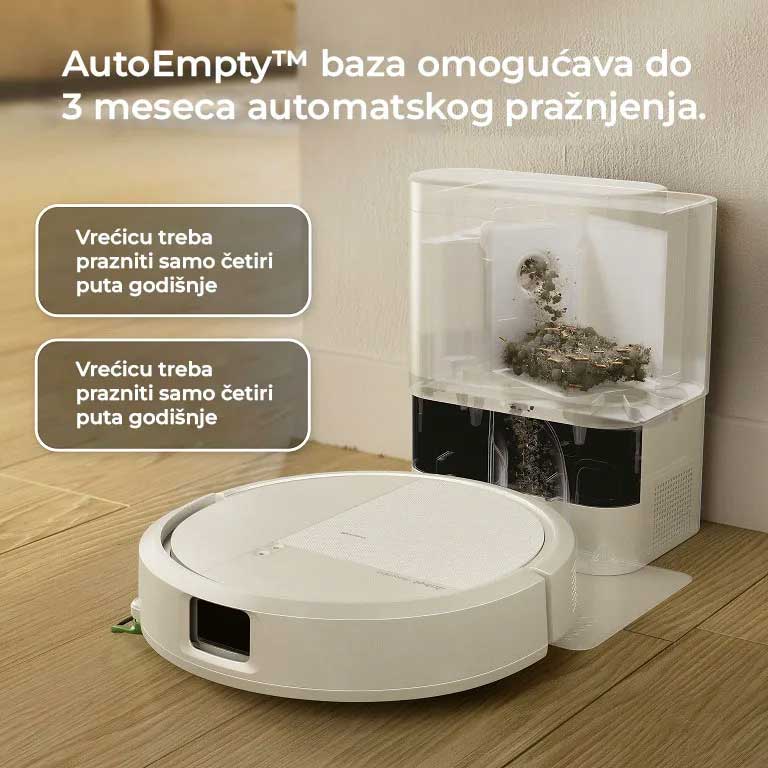 iRobot Roomba 115 Combo robot usisivač i perač podova + AutoEmpty baza Beli - dodatni pogled