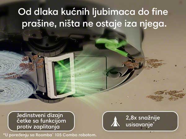 iRobot Roomba® Plus 415 Combo Robot usisivač i perač podova + AutoWash™ baza White - dodatni pogled