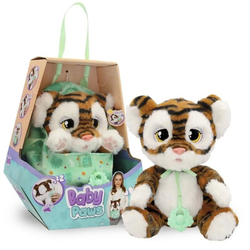 IMC Baby Paws plišana lutkica – tigar ili panda sa cuclom i ćebencetom - dodatni pogled