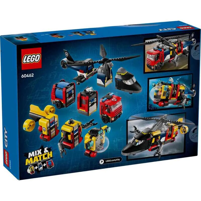 LEGO® City Helikopter, Vatrogasno Vozilo i Podmornica Remiks (60462) - dodatni pogled