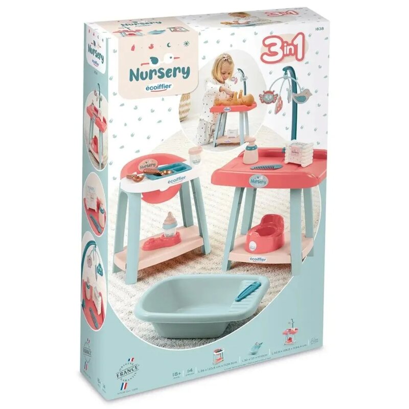 Ecoiffier Set za negu beba 3u1 - hranjenje, presvlačenje i kupanje - dodatni pogled