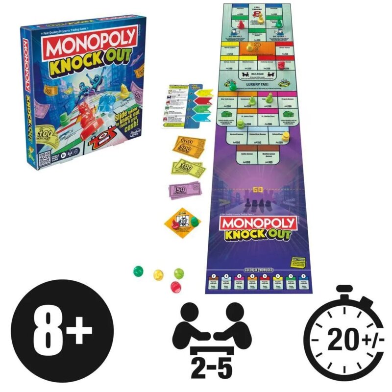 Monopol Knockout društvena igra - dodatni pogled