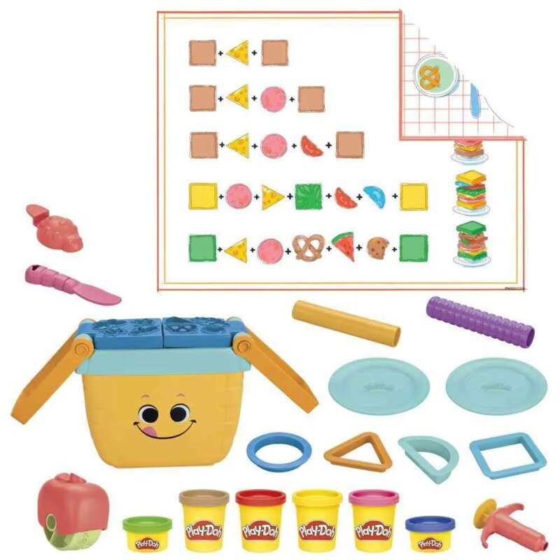 Play-Doh Picnic Shapes Starter Set — komplet za piknik sa 12 alata i 6 boja - dodatni pogled