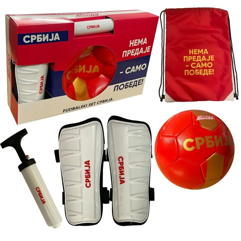 SPEED UP Fudbalski set Srbija – lopta br. 5, štitnici, pumpa i torba - dodatni pogled