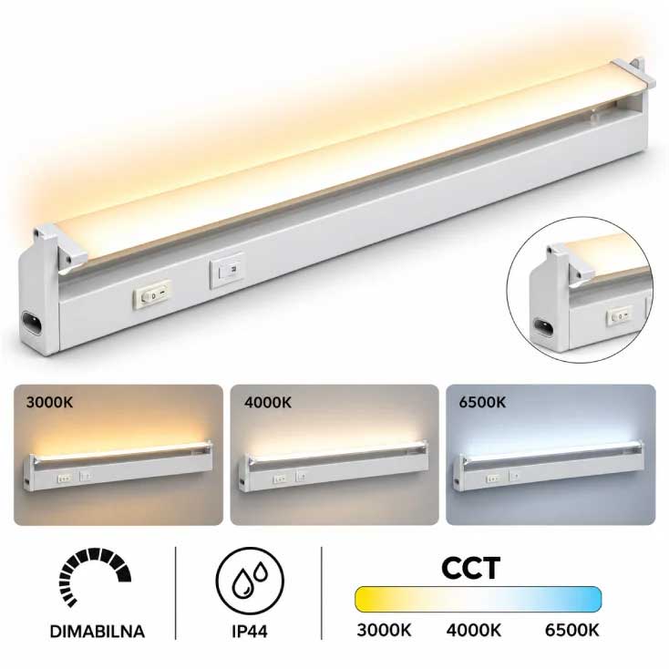 Zidna LED lampa sa promenljivom bojom i jačinom svetlosti 4W CCT bela IP44 - dodatni pogled