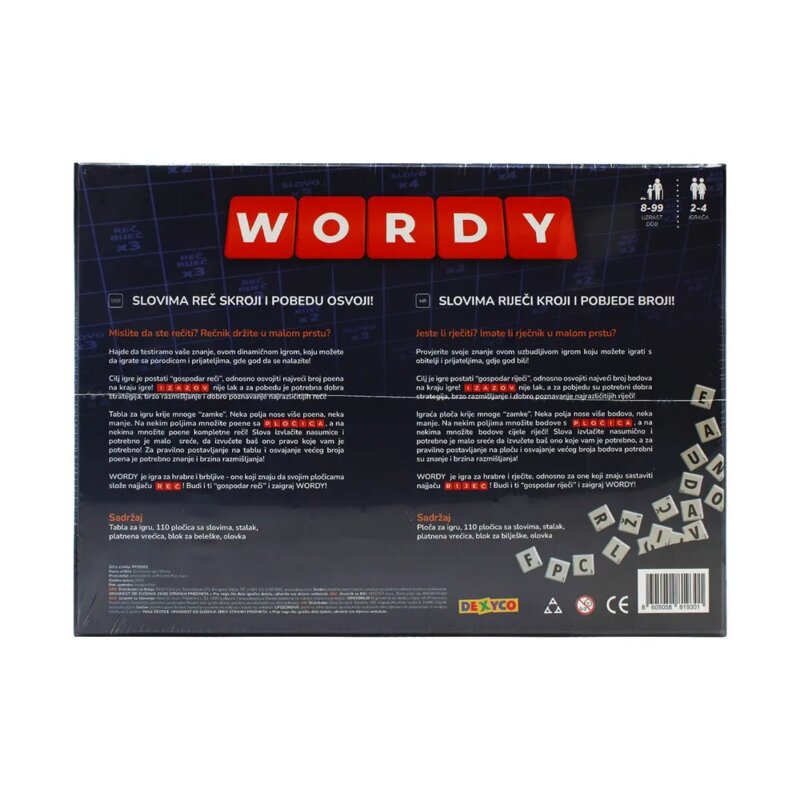 Wordy – društvena igra sa slovima - dodatni pogled