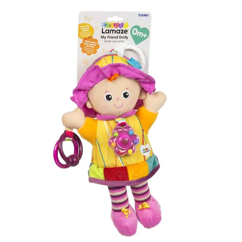 Lamaze Emili – plišana lutkica za bebe sa zvečkom i glodalicom - dodatni pogled