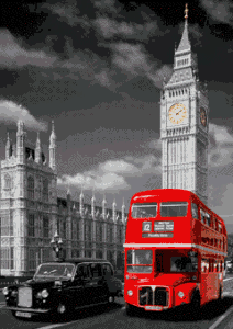 3D Slika - Red Double Decker - dodatni pogled