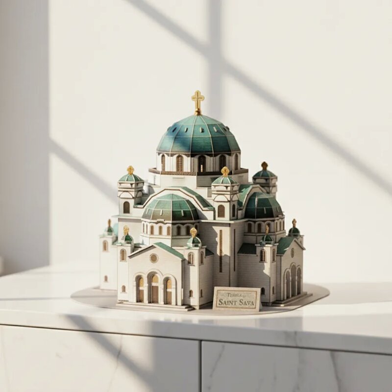 CubicFun 3D Puzzla Hram Svetog Save – National Geographic kolekcija, 167 delova - dodatni pogled