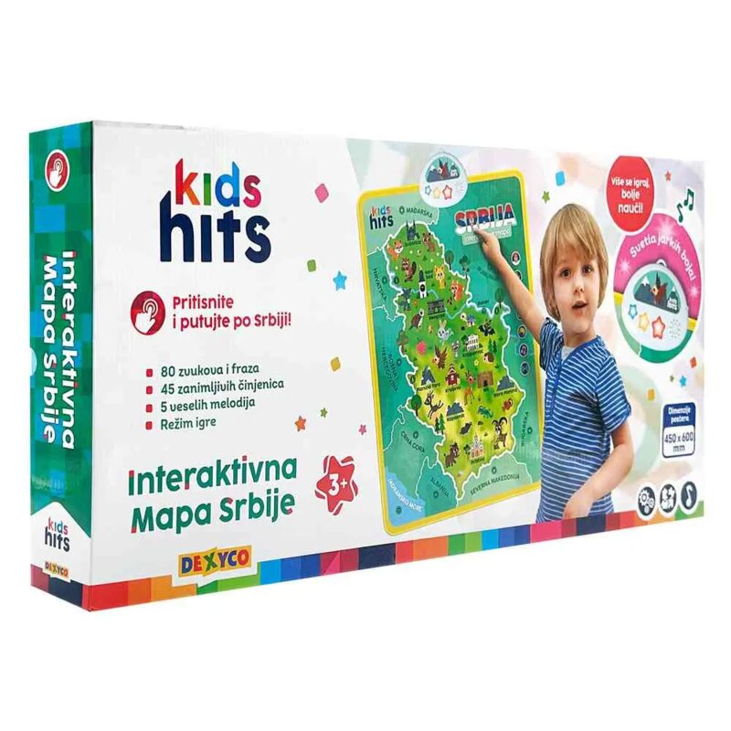 KIDS HITS Interaktivna mapa Srbije – edukativna igračka - dodatni pogled