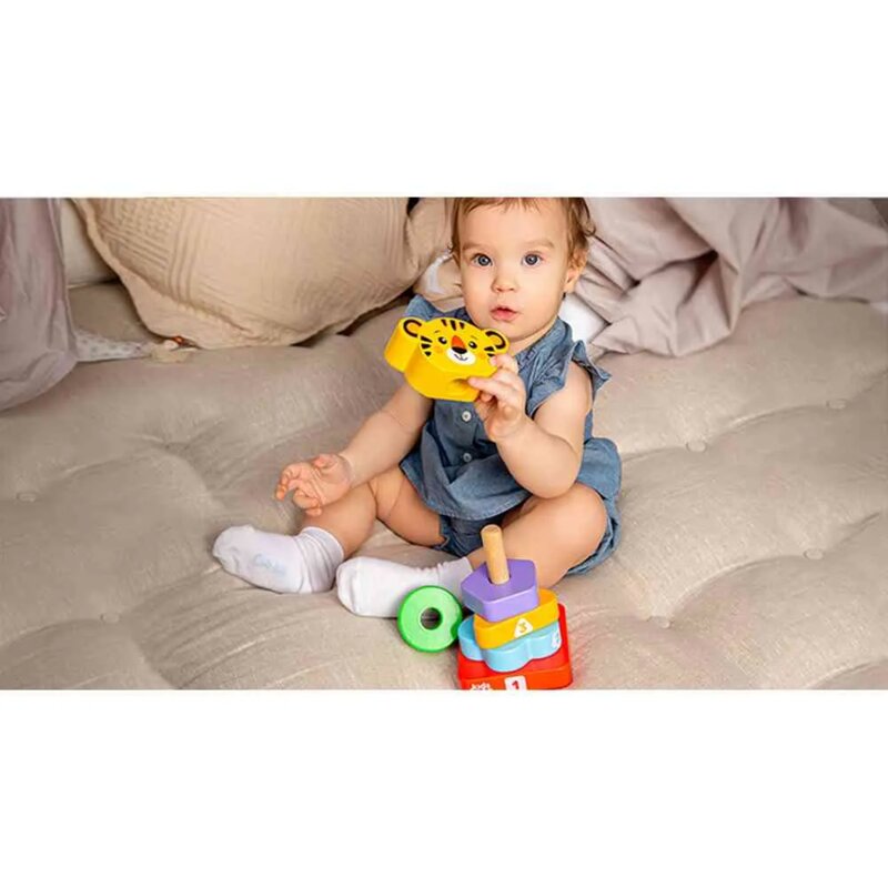 KIDS HITS Drvena piramida za slaganje Tigar - dodatni pogled