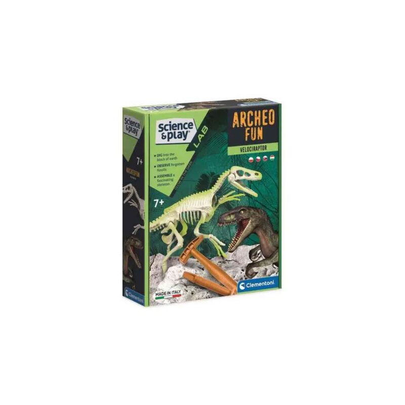 Clementoni Science & Play ArcheoFun Velociraptor – edukativni set za iskopavanje fosila - dodatni pogled