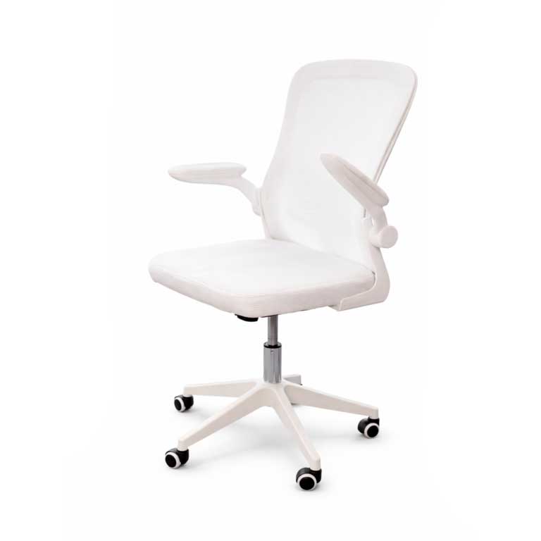 Kancelarijska stolica Aero bela sa ergonomskim naslonom - dodatni pogled