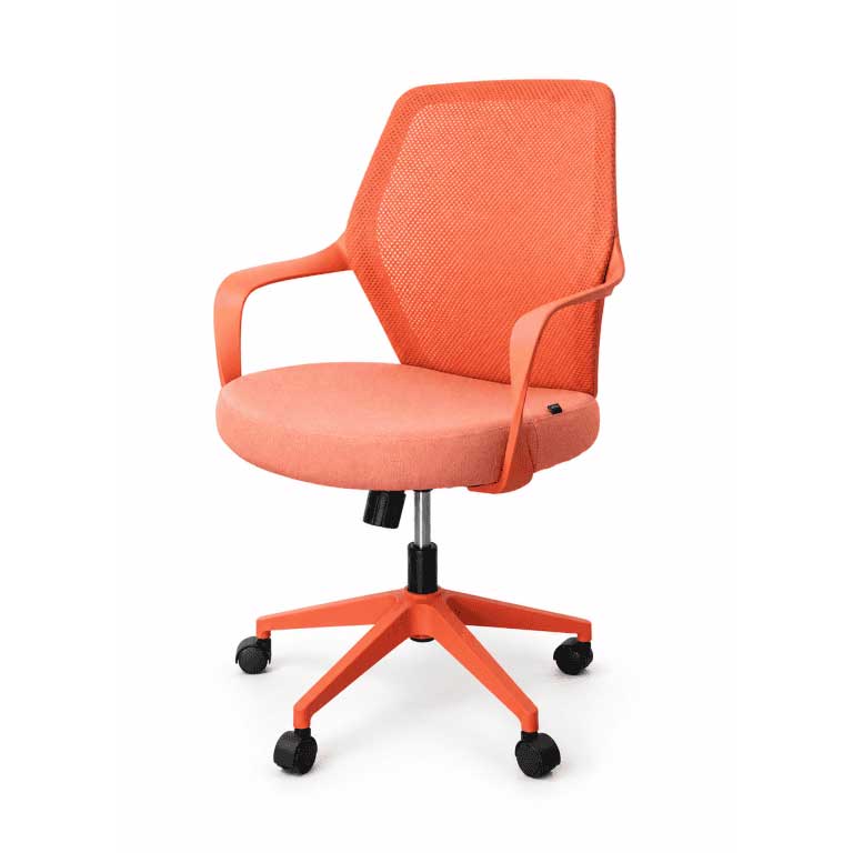Kancelarijska stolica Nixa koral crvena sa ergonomskim naslonom - dodatni pogled