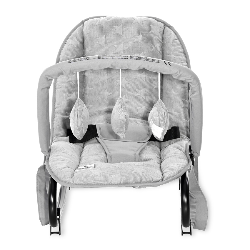 Lorelli Bebi ležaljka Eliza Lux Cool grey stars 10110162147 - dodatni pogled