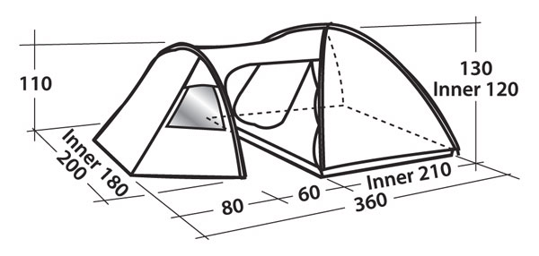 Easy Camp Explorer Eclipse 300 šator za tri osobe 120041 - dodatni pogled