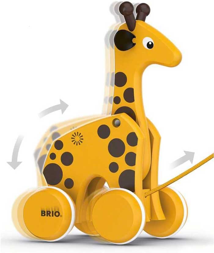 BRIO Igračka Žirafa na povlačenje 30200 - dodatni pogled