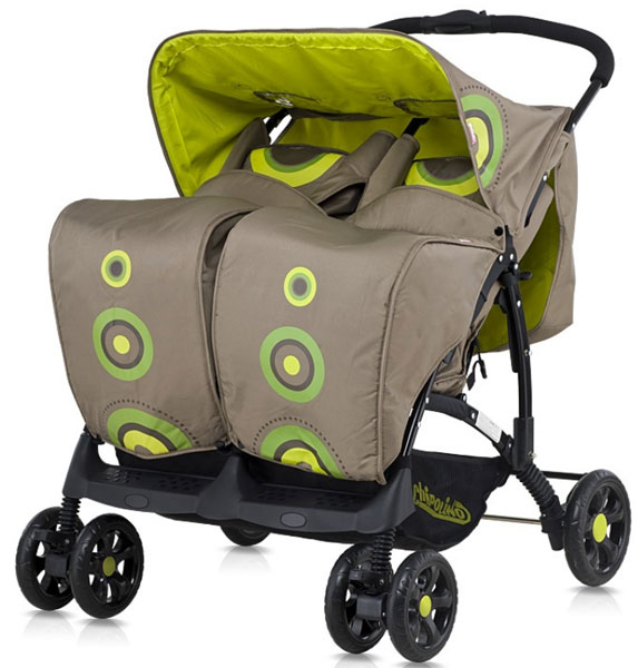 Chipolino Kolica Twiny lime - dodatni pogled